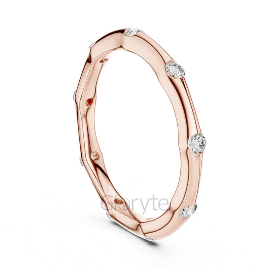 Bezel Set Diamond Stackable Ring