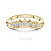 Round Cut Diamond Chevron Crown Band – Lab-Grown & Moissanite