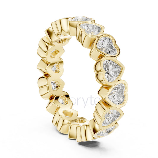Heart Cut Diamond Eternity Band