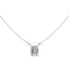 Emerald Cut Solitaire Pendant | 2.5 CT