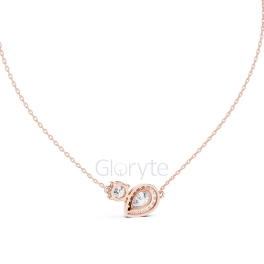 Toi et Moi Diamond Pendant Necklace