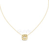 Cushion & Pear Cluster Diamond Pendant Necklace (1.60 CT)