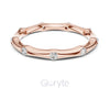 Bezel Set Diamond Stackable Ring in 925 Silver, 10K & 14K Gold