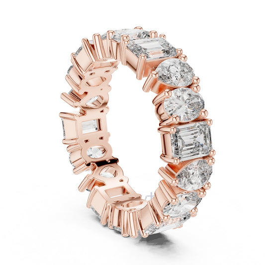 Emerald, Pear & Oval Cut Diamond Eternity Band – Full Circle Brilliance