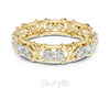 Criss-Cross Diamond Eternity Band – Round Cut Lab-Grown or Moissanite