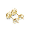 Asscher Diamond Studs in 925 Silver, 14K & 18K Gold