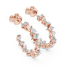 Elegant Multi-Cut Hoop Earrings with Lab-Grown Diamonds or Moissanite