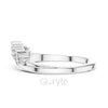 Round Cut Diamond Chevron Crown Band – Lab-Grown & Moissanite