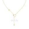 Diamond Heart Drop Pendant Necklace with Accent Chain – Includes Chain