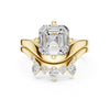 Asscher & Mixed-Cut Diamond Bridal Set Ring