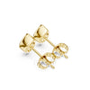 Pear Cut Diamond Stud Earrings | Teardrop Bezel Studs in 925 Silver, 14K & 18K Gold