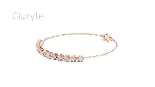 Diamond Halo Tennis Bracelet 3.00mm