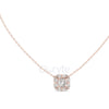 Cushion & Pear Cluster Diamond Pendant Necklace (1.60 CT)