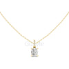 Oval Cut Pendant with Diamond Bail | 1.50 CT