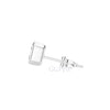 Asscher Diamond Studs in 925 Silver, 14K & 18K Gold