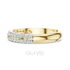 Double Row Diamond Band Ring in 925 Silver, 10K & 14K Gold