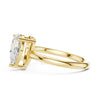 Toi et Moi Engagement Diamond Ring | Pear & Emerald Silver & Gold