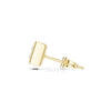 Princess Cut Diamond Stud Earrings – Bezel Set in Silver, 10K & 14K Gold