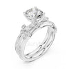 Round Diamond Vintage-Inspired Bridal Set
