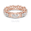 Criss-Cross Diamond Eternity Band – Round Cut Lab-Grown or Moissanite