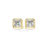 Asscher Diamond Studs in 925 Silver, 14K & 18K Gold