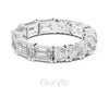 Emerald & Round Diamond Eternity Band – Lab-Grown & Moissanite
