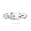 Double Row Diamond Band Ring in 925 Silver, 10K & 14K Gold