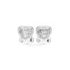 Heart-Shaped Diamond Stud Earrings | Bezel-Set Solitaire in Gold or Silver | Lab-Grown & Moissanite