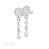 Princess Halo Cut Diamond Drop Earrings