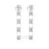 Sleek Diamond Bar Drop Earrings