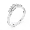 Round Cut Diamond Chevron Crown Band – Lab-Grown & Moissanite