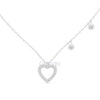 Diamond Heart Pendant Necklace with Dangling Accents – Includes Chain