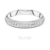 Double Row Diamond Band Ring in 925 Silver, 10K & 14K Gold