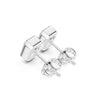 Radiant Cut Diamond Stud Earrings – Bezel Set in Silver, 10K & 14K Gold