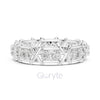 Criss-Cross Diamond Eternity Band – Round Cut Lab-Grown or Moissanite