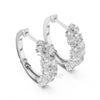 Cluster Diamond Hoop Earrings – Lab-Grown / Moissanite | Sterling Silver, 10k, 14k Gold