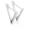 Geometric V-Shape Hoop Earrings with Lab-Grown or Moissanite Diamonds