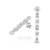 Elegant Multi-Cut Diamond Drop Earrings – Princess, Pear, Oval & Emerald Cuts