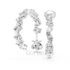 Elegant Multi-Cut Hoop Earrings with Lab-Grown Diamonds or Moissanite