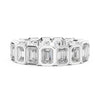 Emerald Cut Bezel Set Eternity Band
