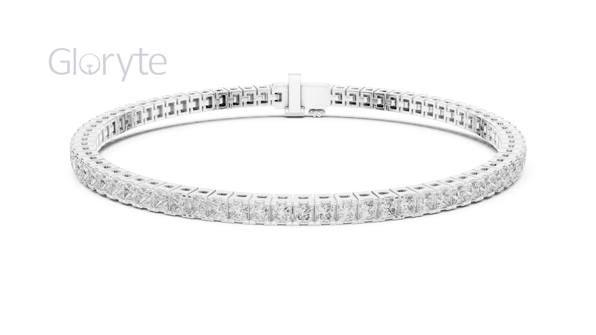 Princess Cut Diamond Tennis Bracelet