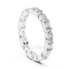 Emerald & Oval Cut Diamond Eternity Band – Lab-Grown or Moissanite