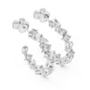 Elegant Multi-Cut Hoop Earrings with Lab-Grown Diamonds or Moissanite