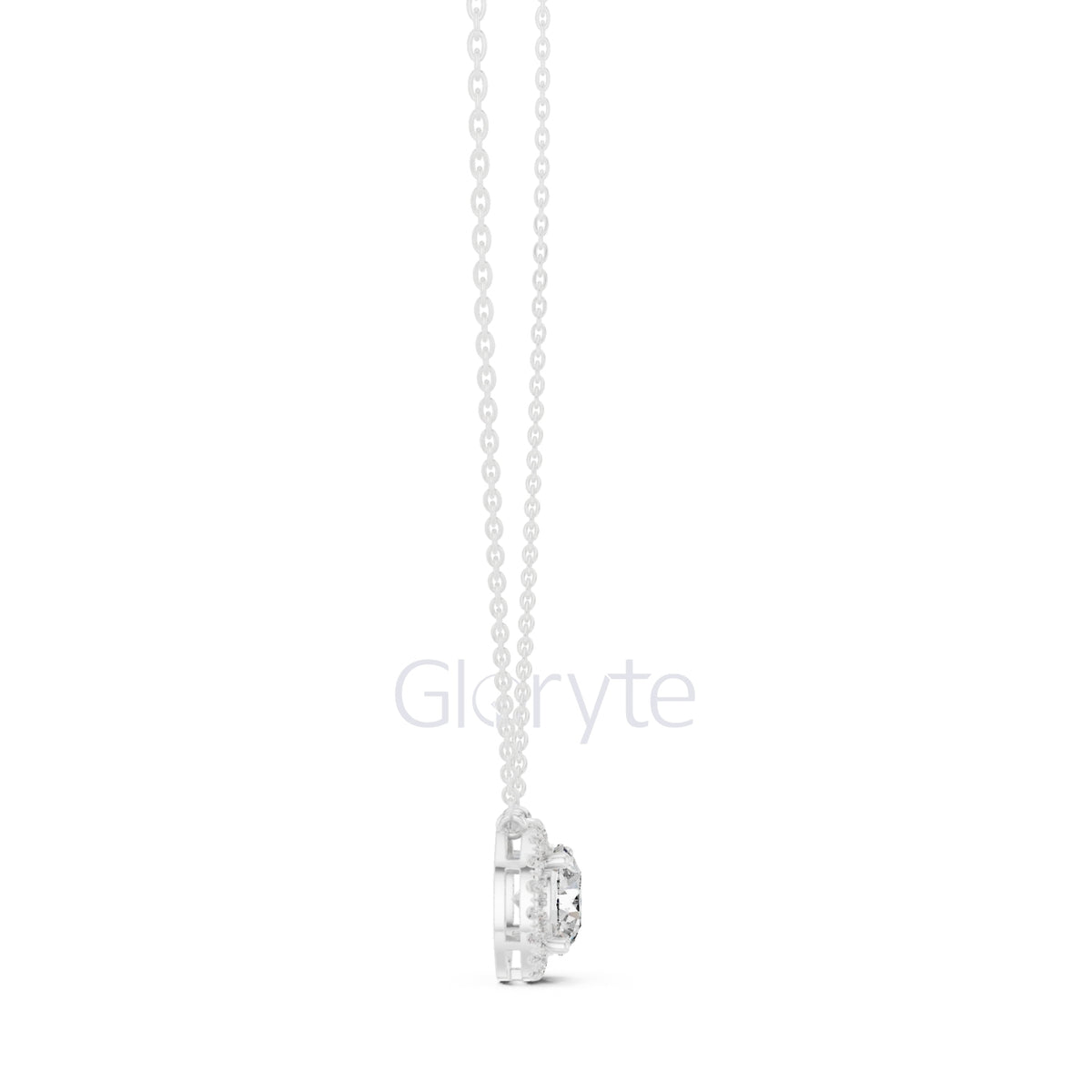 Round Halo Diamond Pendant Necklace (2.38 CT)