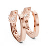 Classic Round Solitaire Diamond Hoop Earrings – Lab-Grown & Moissanite