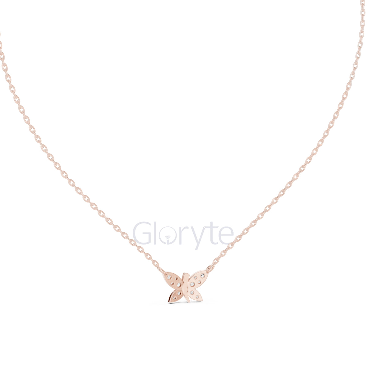 Butterfly Diamond Pendant Necklace (0.24 CT)