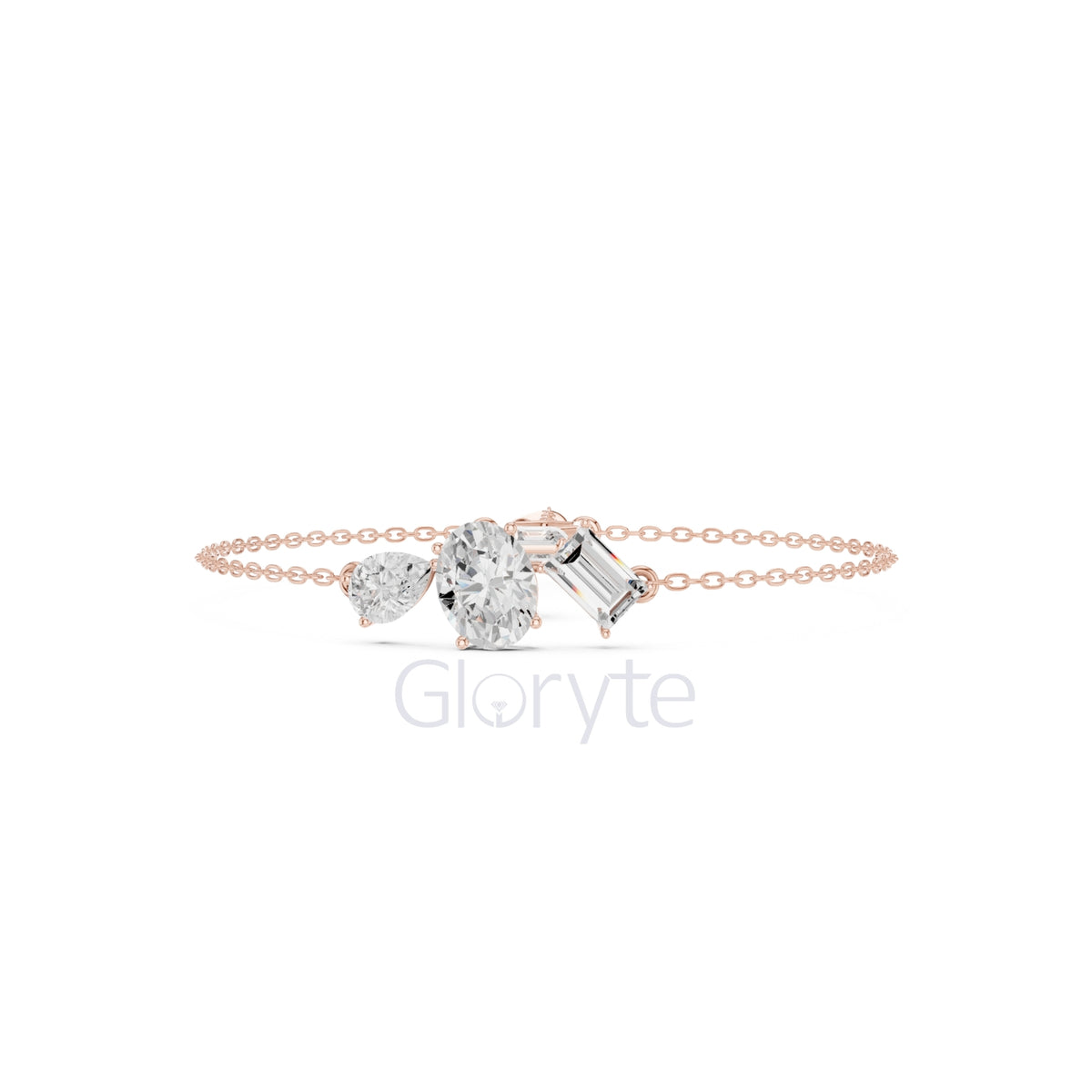 Three-Stone Diamond Tail Bracelet
