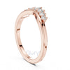 Round Cut Diamond Chevron Crown Band – Lab-Grown & Moissanite