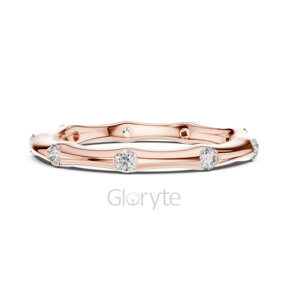 Bezel Set Diamond Stackable Ring