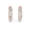 Cluster Diamond Hoop Earrings – Lab-Grown / Moissanite | Sterling Silver, 10k, 14k Gold
